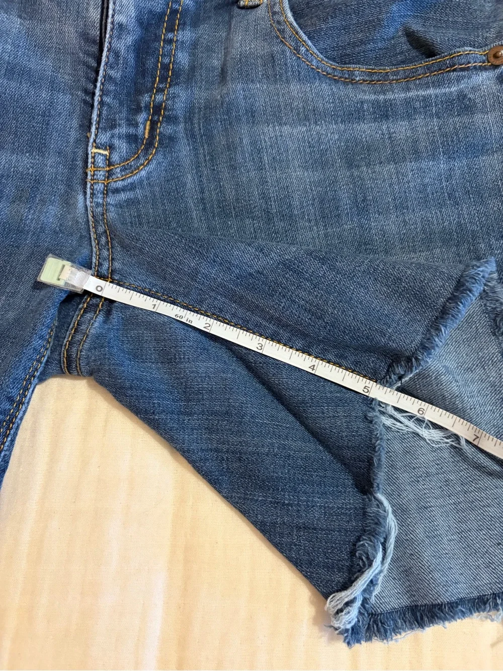 American Eagle Outfitters “Artist” Distressed Blue Denim Cutoff Shorts
